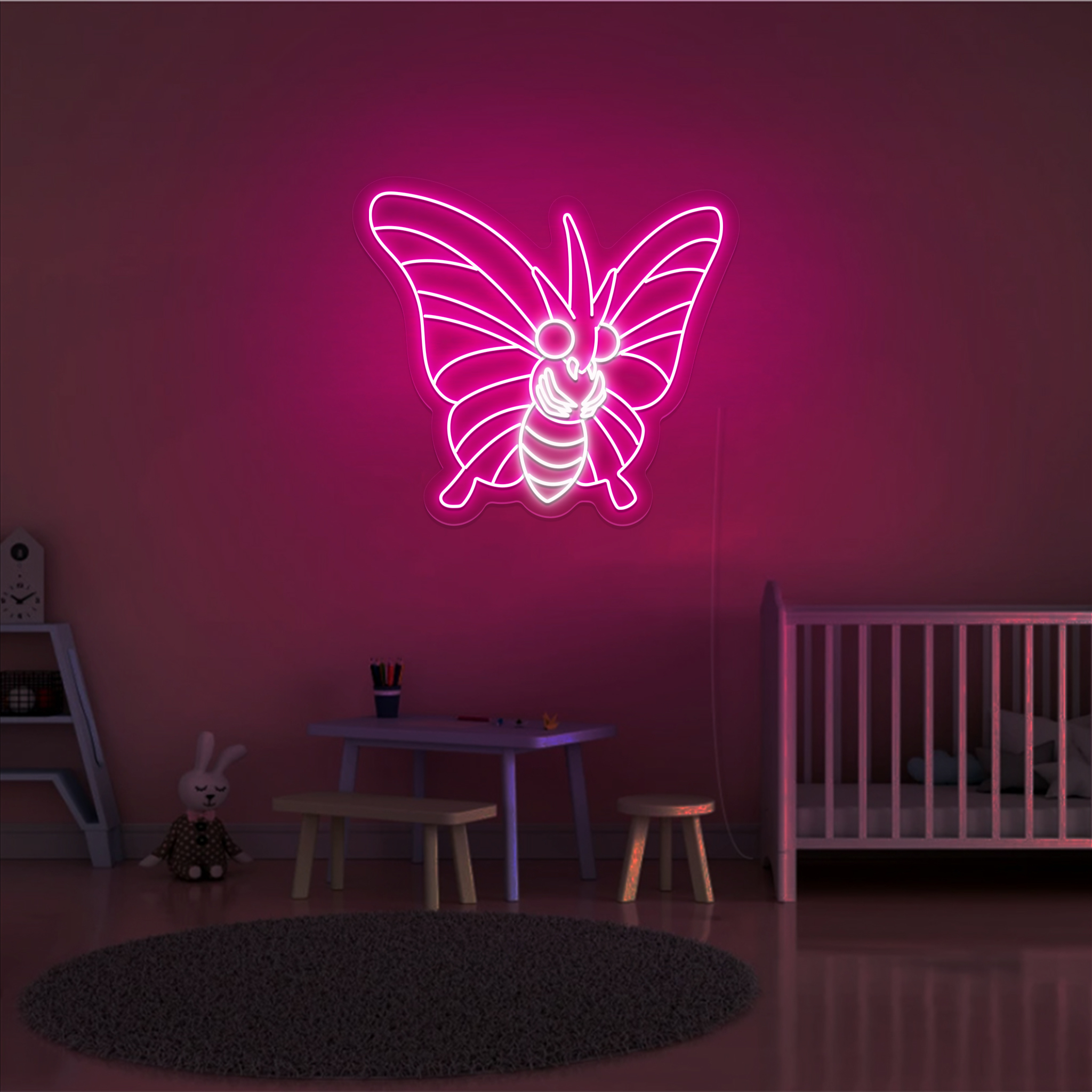 Pokemon Venomoth Neon Signs