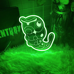 Caterpie Laser Signs Pokemon Wall Art