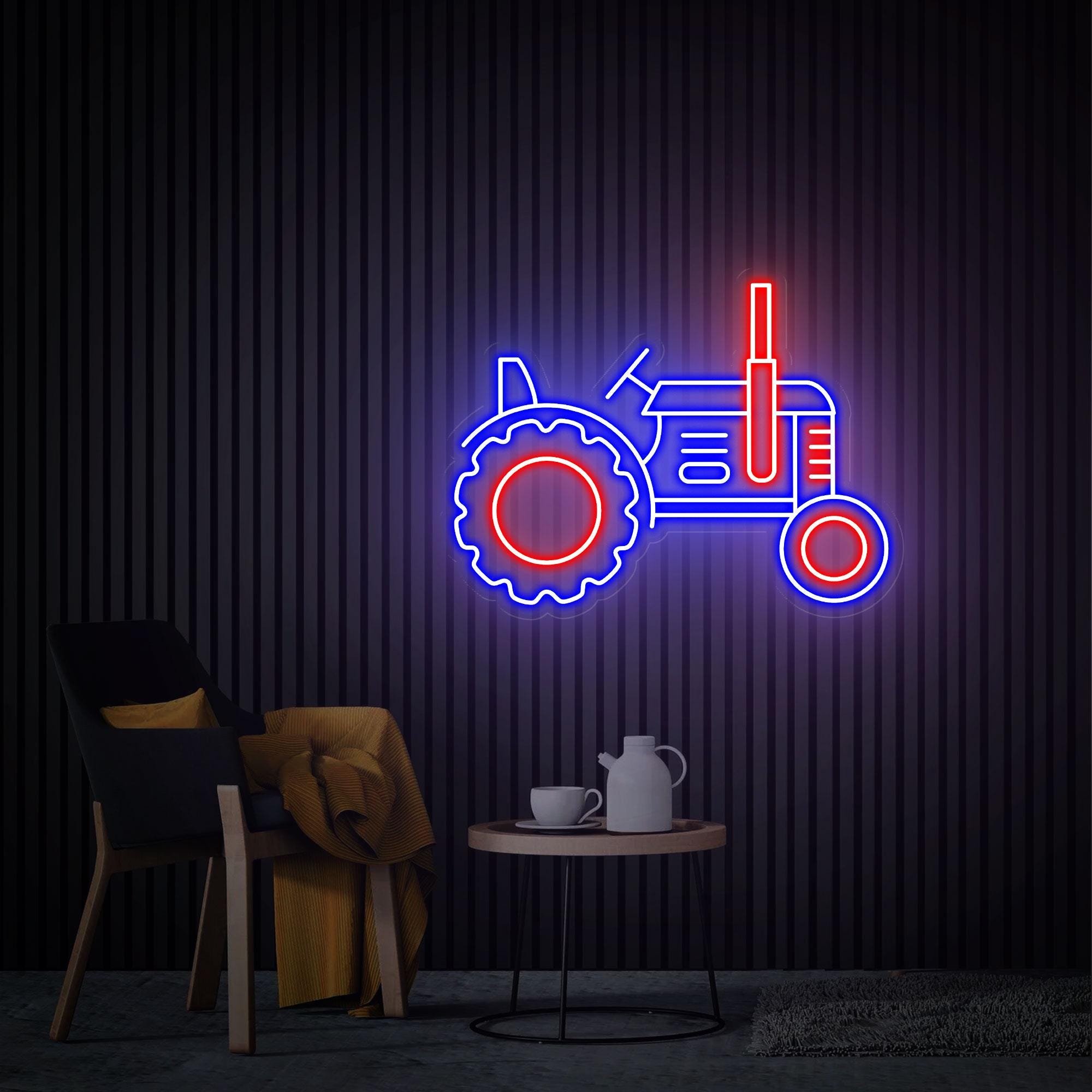 Tractor Neon Sign, Tractor Wall Decor, Custom Tractor Neon Sign, Farm House Decor Farmer Gift, Tractor Led Light Gift for Him Neon Sign Art