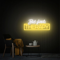 But First Therapy Neon Sign Med Spa Salon Wall Decor Custom IV Therapy Neon Sign IV Drip Led Light Custom Business Logo Sign Therapy Room