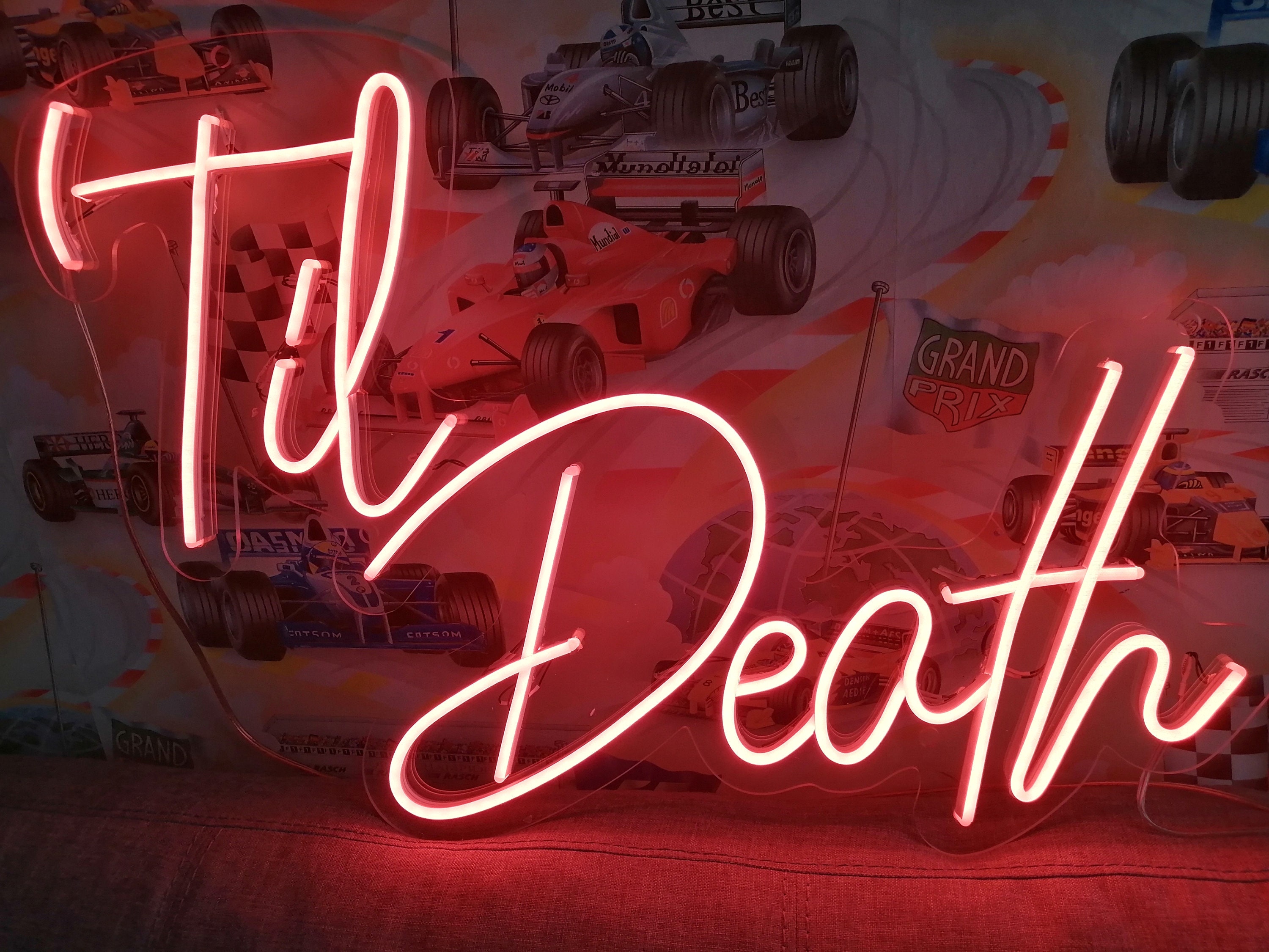 Til Death Neon Sign, Til Death Wedding Decor, Led Til Death Neon Sign, Til Death, Til Death Do Us Party Led Neon, Neon Sign Wedding Decor