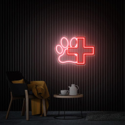 Pet Hospital Neon Sign, Pet Clinic Signage Vet Wall Decor, Custom Animal Practice Led Light Sign, Pet Spa Pet Shop Wall Decor