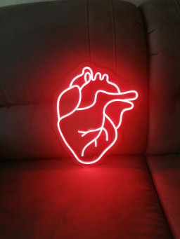 Neon Sign Led Neon Heart, Human Heart Neon Sign, Neon Sign For Home Decor, Wall Decor Neon Sign