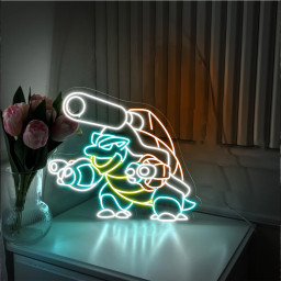 Blastoise Neon Signs Pokemon Wall Art