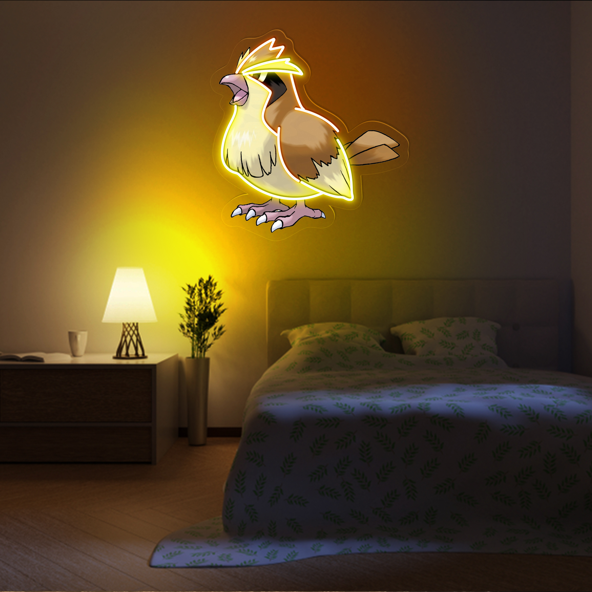 Pidgey UV Signs Pokemon Wall Art