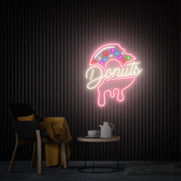 Donuts Neon Sign, Donuts Shop Led Sign, Food Wall Decor, Custom Neon Sign for Business, Kitchen Decor Dining Room Wall Art Personalized Gift