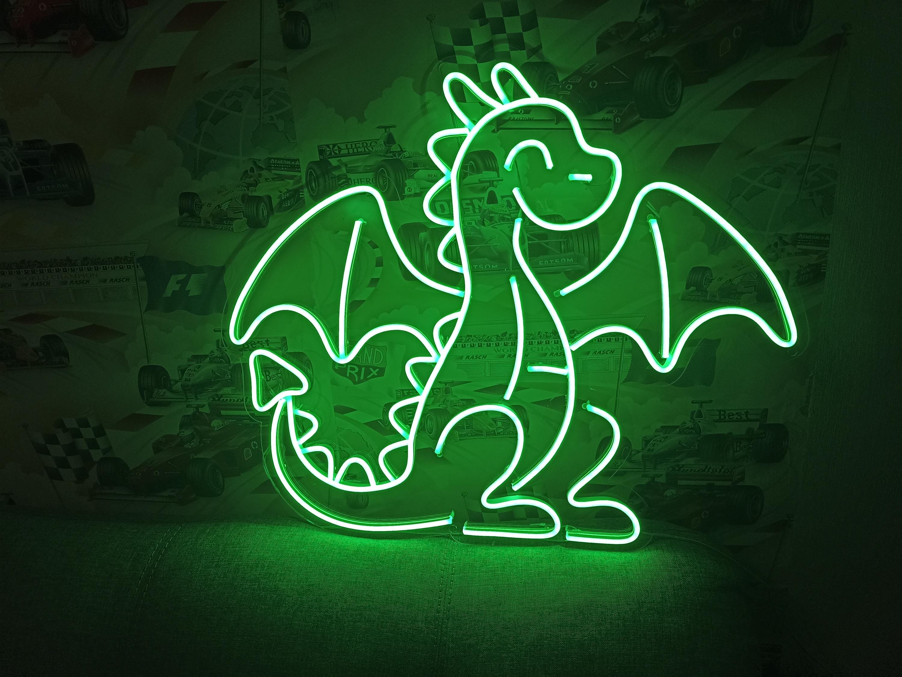 Dragon neon sign, Dragon Head Neon, Dragon Shape Neon Sign, Year of The Dragon Sign, Dragon Wall Decor Sign