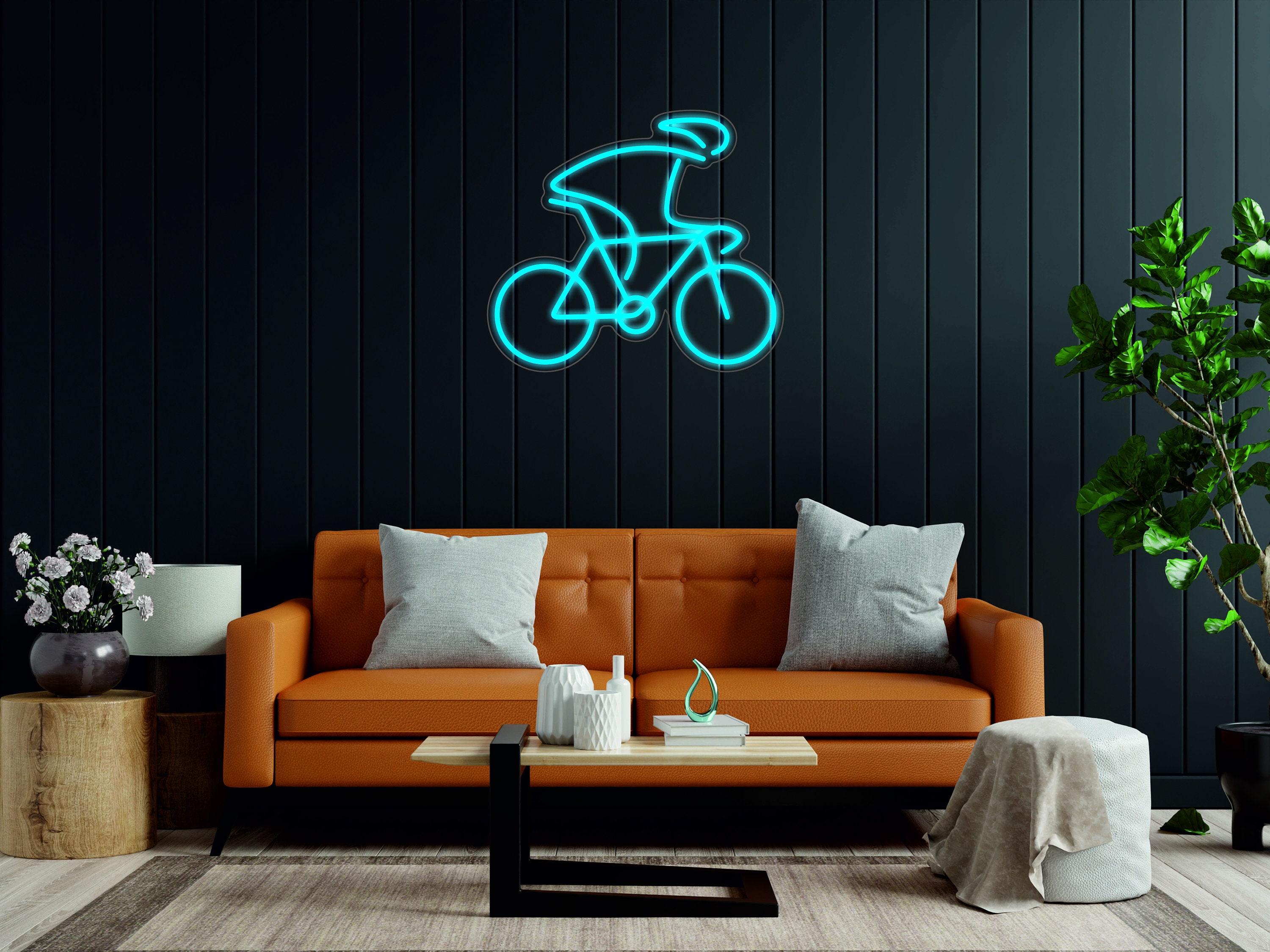 Bicycle Led Neon Sign, Bedroom Kids Decorating Ideas, Home Led Interior Design