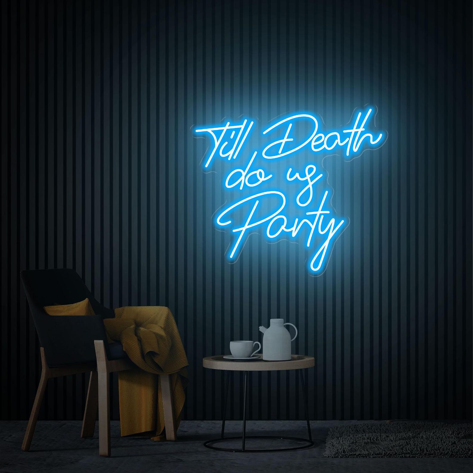 Til Death Do US Party Neon Sign, Neon Wedding Sign, Custom Wedding Sign, Personalized Gift Wedding Engagement Party Bar Decor Gift for Her