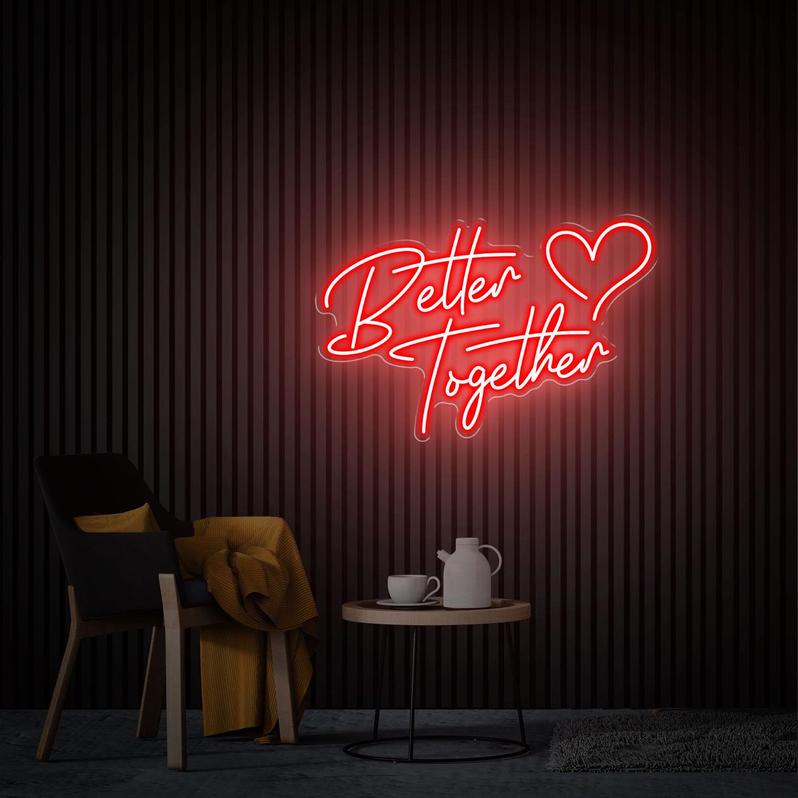Better Together Neon Sign, Wedding Decor Custom Neon Sign, Neon Party Sign, Wedding Gifts Modern Wedding Engagement Gifts, Bedroom Neon Sign
