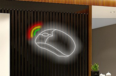 Computer Mouse Neon Sign, Gaming Mouse Neon Light, Led Mouse Sign, Computer Accessories Neon Sign, Glowing Mouse Decoration