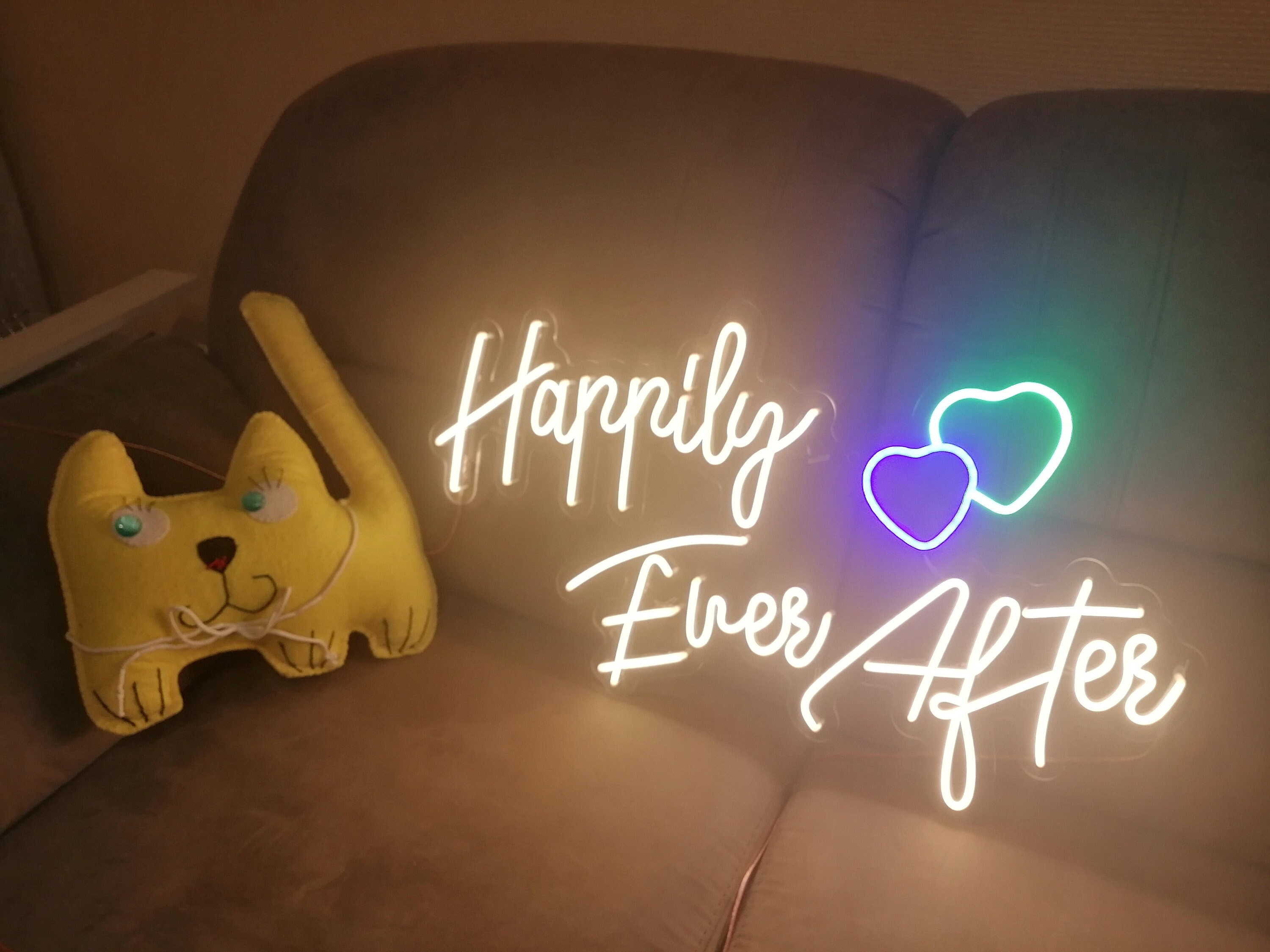 Happily Ever After Neon Sign, Wedding Neon Sign, Wedding Decor Neon Sign, Custom Neon Sign, Wall Decor, Personalized Neon Sign