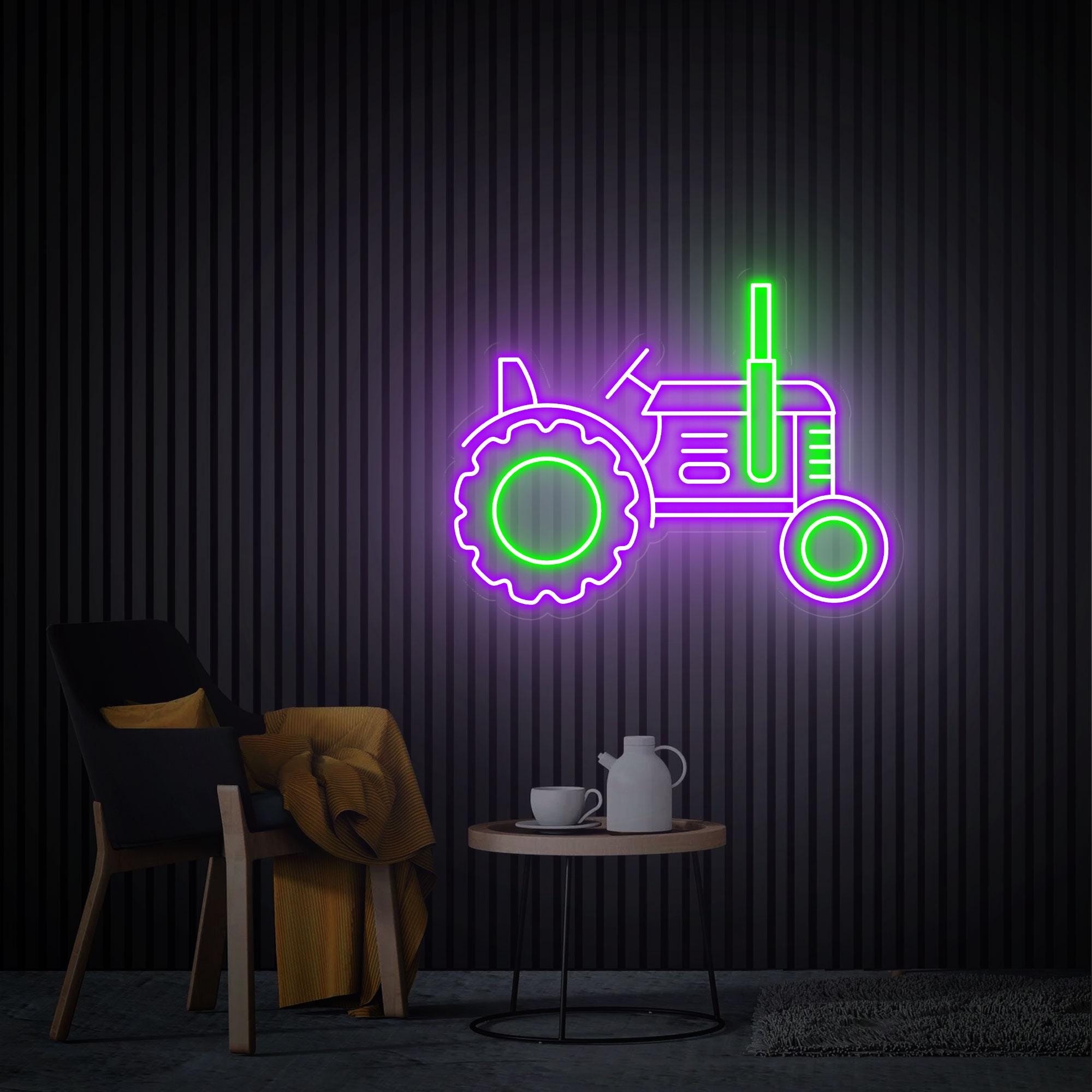Tractor Neon Sign, Tractor Wall Decor, Custom Tractor Neon Sign, Farm House Decor Farmer Gift, Tractor Led Light Gift for Him Neon Sign Art