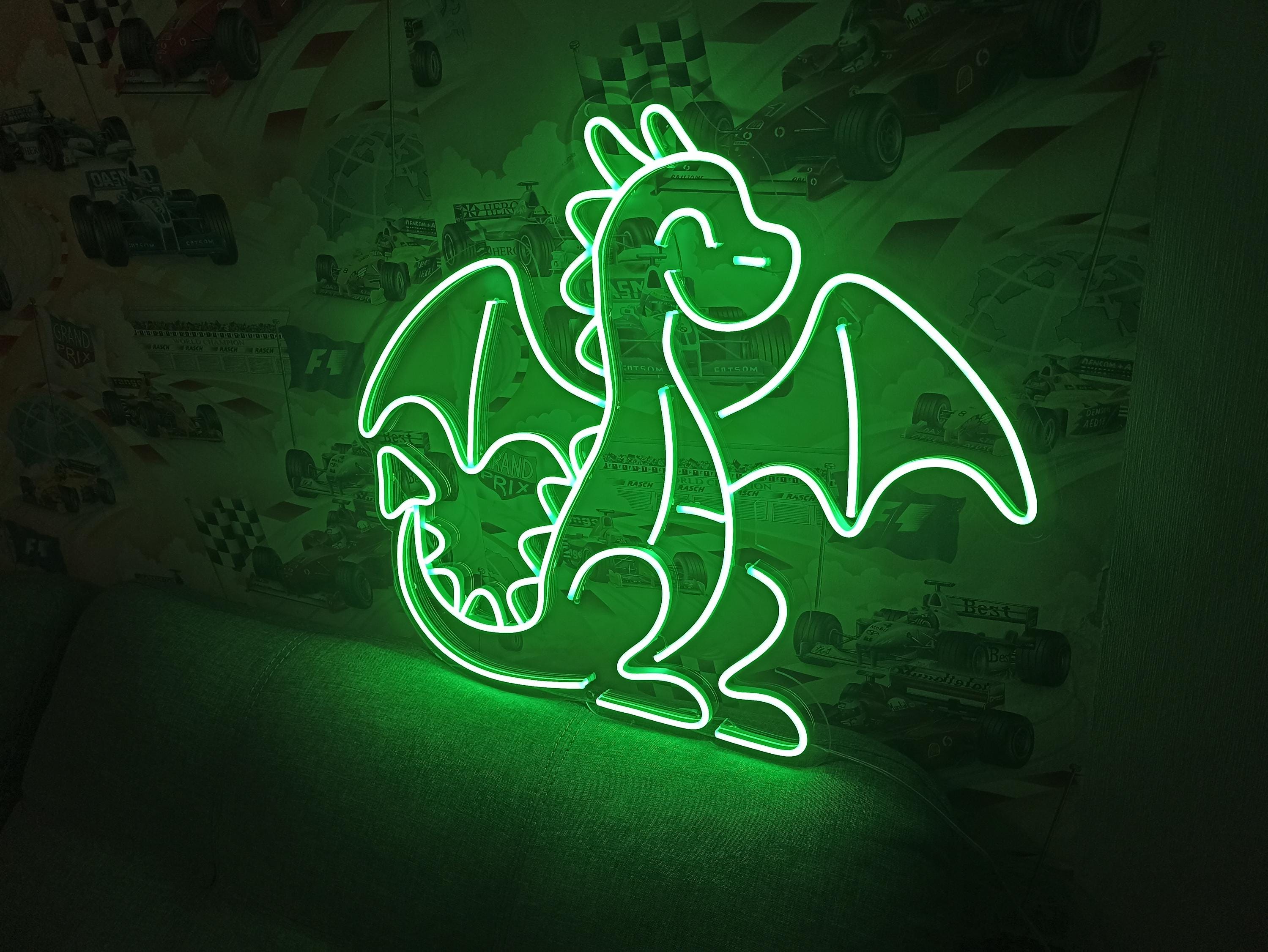 Dragon neon sign, Dragon Head Neon, Dragon Shape Neon Sign, Year of The Dragon Sign, Dragon Wall Decor Sign