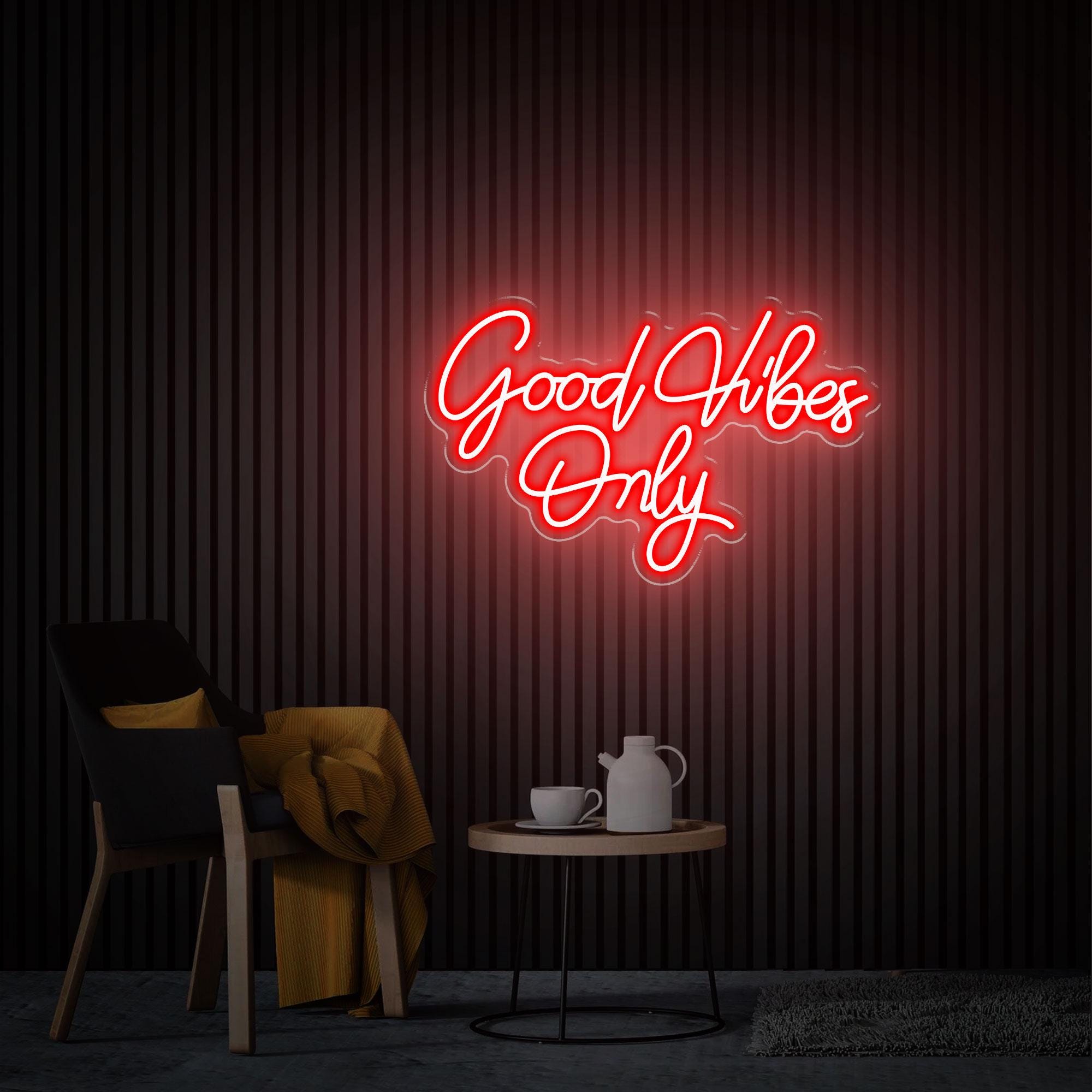 Good Vibes Only Neon Sign, Wedding Sign, Custom Neon Sign, Personzalized Gift, Neon Sign Bedroom, Wedding Decor, Neon Sign Bar