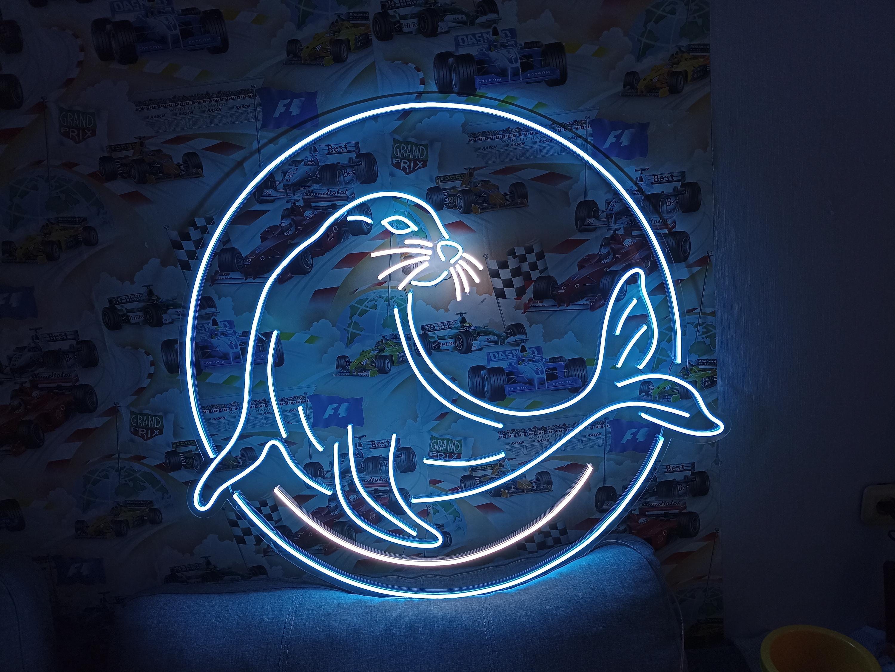 Seal Neon Sign, Neon Sea Lion Light, Neon Seal Sign, Sea Lion-Shaped Neon Sign, Neon Sign Sea Lion Design