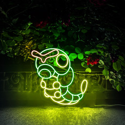 Caterpie Neon Signs Pokemon Wall Art