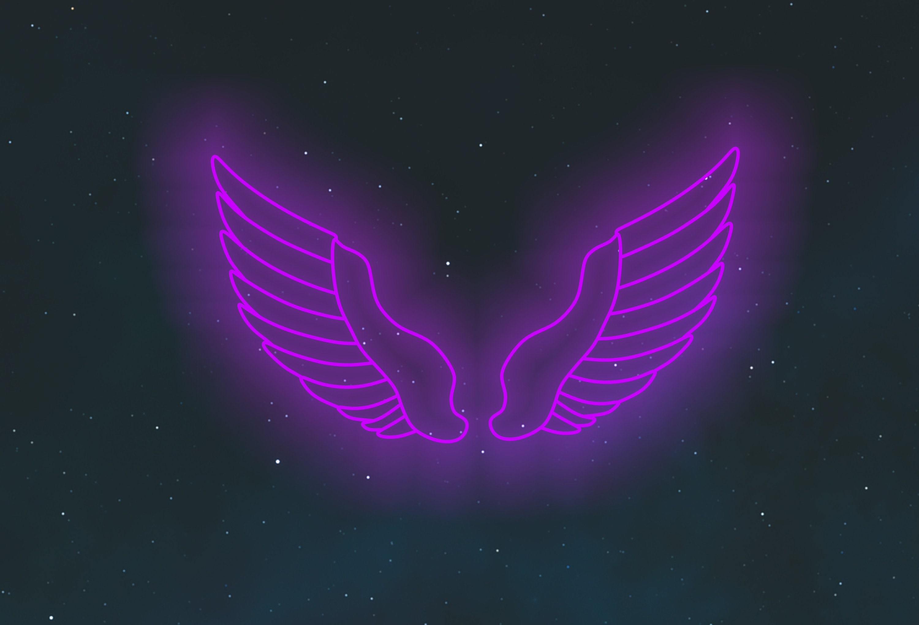 Angel Wings Neon Sign, Angel Wings Illuminated Sign, Neon Wing Sign, Handmade Neon Sign Angel Wings, Unique Angel Wings Neon Sign Wall Decor