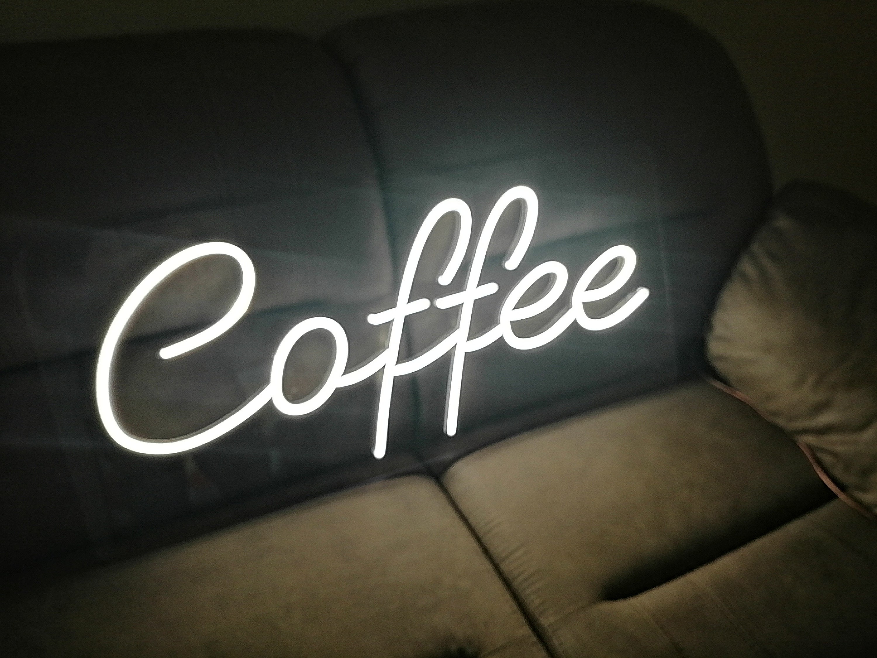 Coffee Neon Sign, Custom Coffee Neon Sign, Neon Coffee Lettering, Coffee Bar Decor, Glowing Inscription, Neon Sign In The Bar, Bar Decor