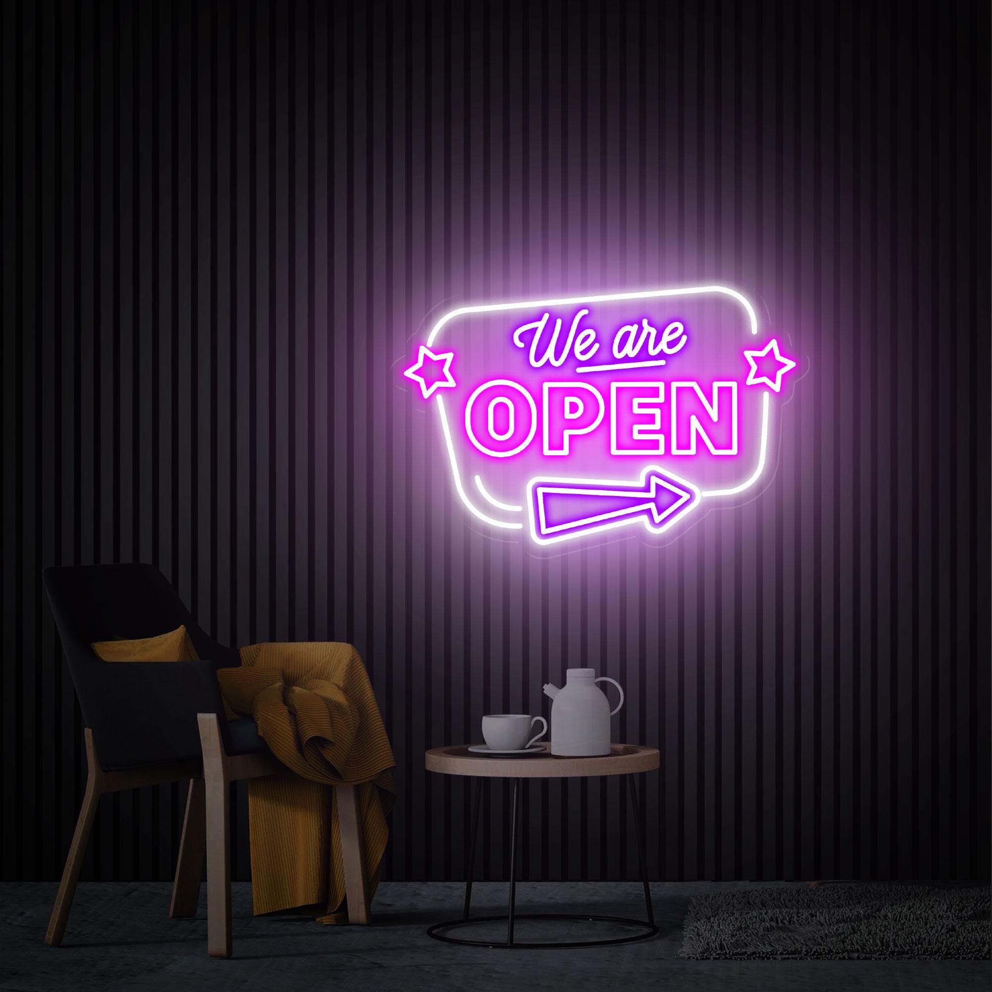 We Are Open Neon Sign, Open Led Light Sign Dimmable, Custom Neon Sign for Business, Bar Pub Wall Art Open Sign, Store Shop Open Wall Decor