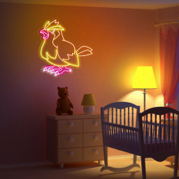 Pidgey Neon Signs Pokemon Wall Art