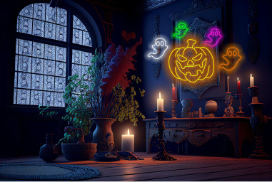 Pumpkin Neon Sign, Halloween Party Lighting, Spooky Neon Sign, Neon Pumpkin Light, Glowing Pumpkin Sign, Pumpkin Patch Neon Light