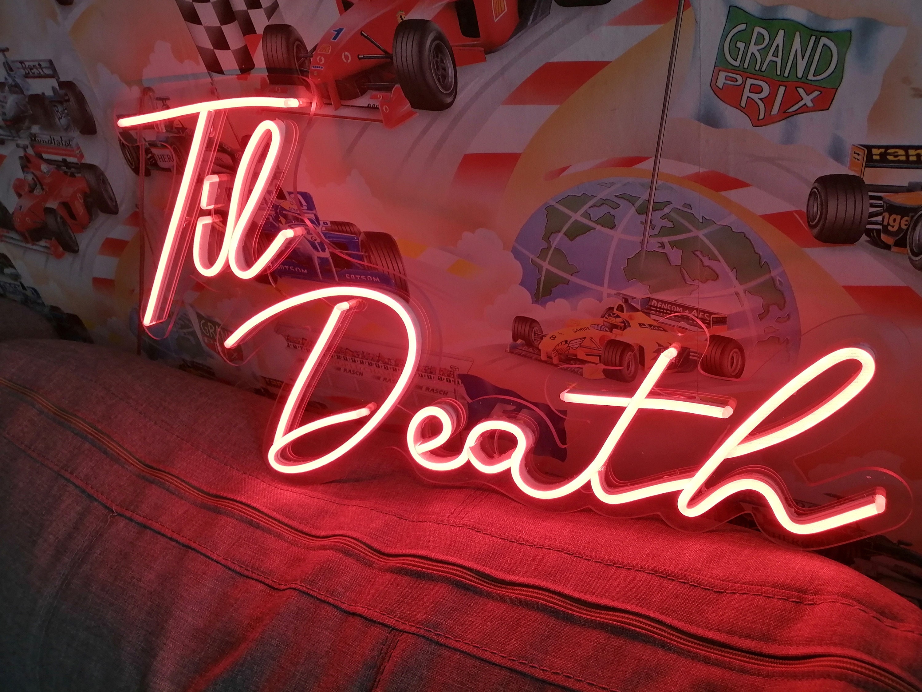 Til Death Neon Sign, Til Death For Wedding, Til Death For Home Decor, Custom Til Death Neon Sign, Personalized Til Death Neon Sign