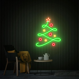 Christmas Tree Neon Sign,  Christmas Gifts, Custom Christmas Neon Sign, Christmas Event Party Decor Christmas Gift Festival Neon Art Xmas