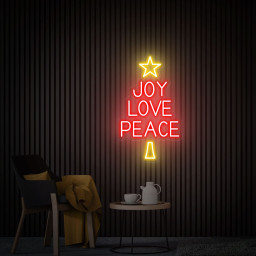 Joy Love Peace Neon Sign, Neon Wall Art, Joy Love Peace Led Sign, Christmas Led Sign, Custom Neon Sign, Christmas Decor, Bedroom Neon Signs