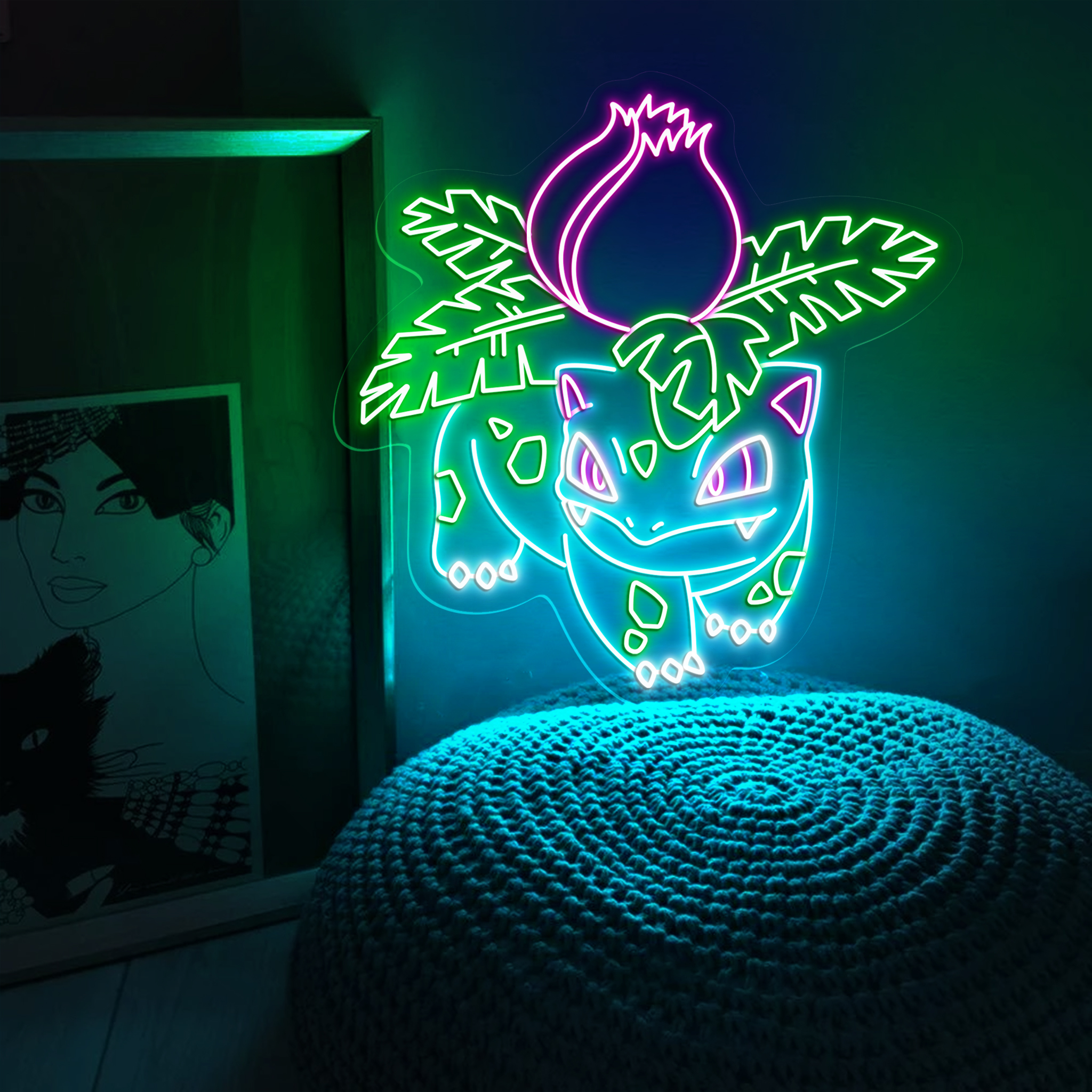 Ivysaur Pokemon Neon Signs
