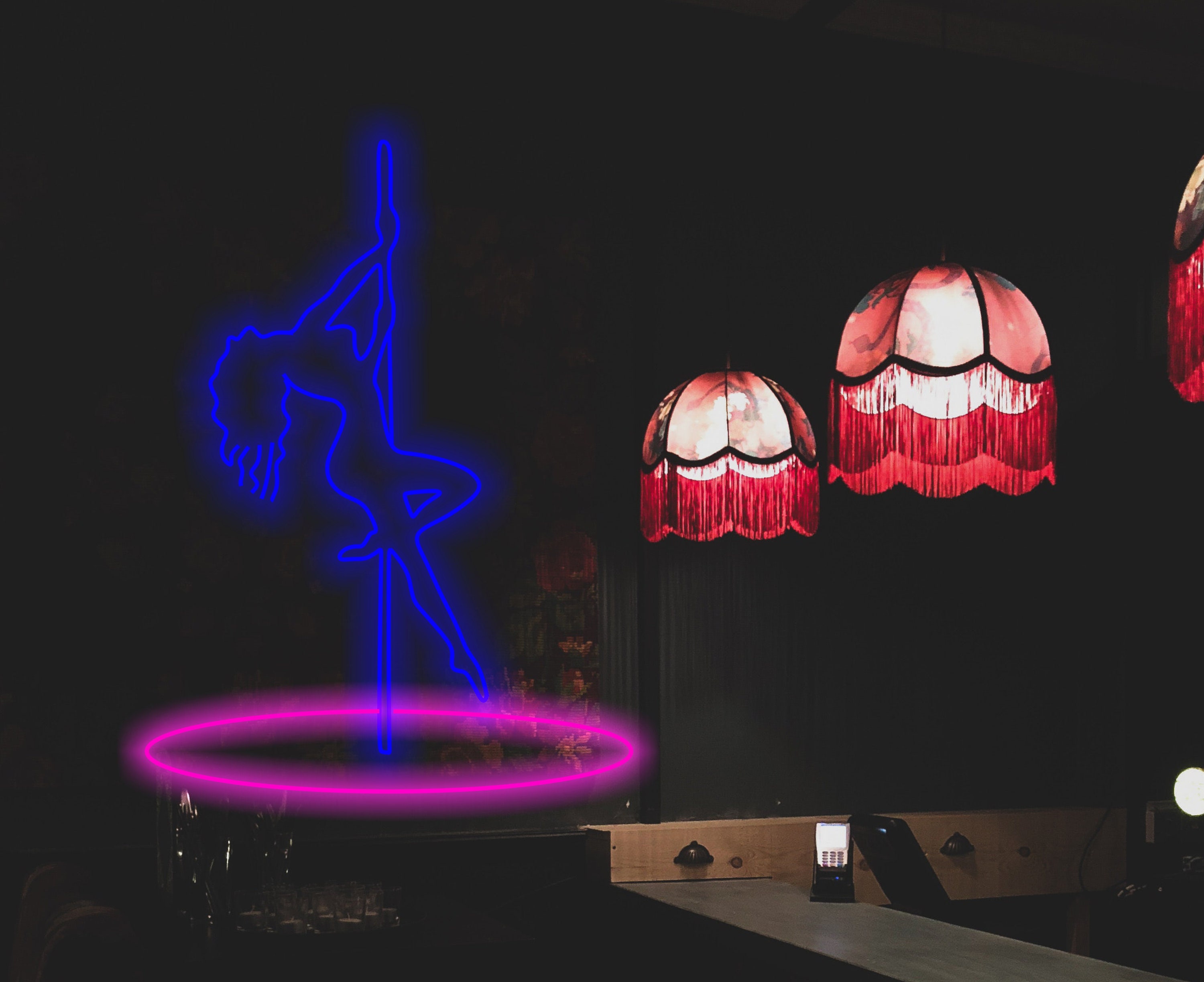 Pole Dance Neon Sign, Club Neon Sign, Nightclubs And Bars, Neon Sign For Pole Dancing, Fitness Studios Neon Sign, Strip Club Neon Sign