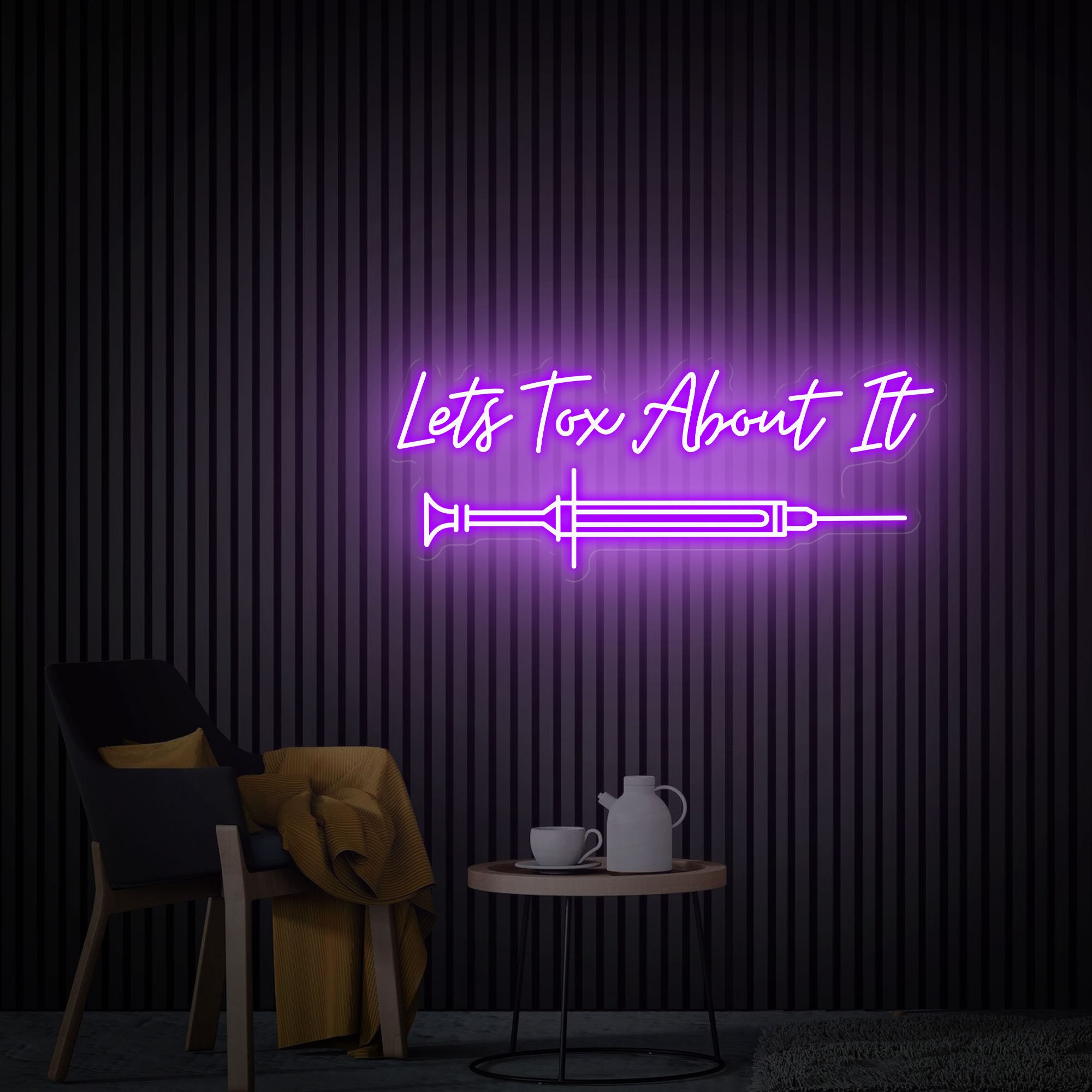 Lets TOX About It, Led Neon Light Signs, Botox Sign, Botox Artwork, Medspa Decor, Surgery Office Art, Injector Spa Studio Decoration