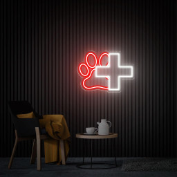 Pet Hospital Neon Sign, Pet Clinic Signage Vet Wall Decor, Custom Animal Practice Led Light Sign, Pet Spa Pet Shop Wall Decor