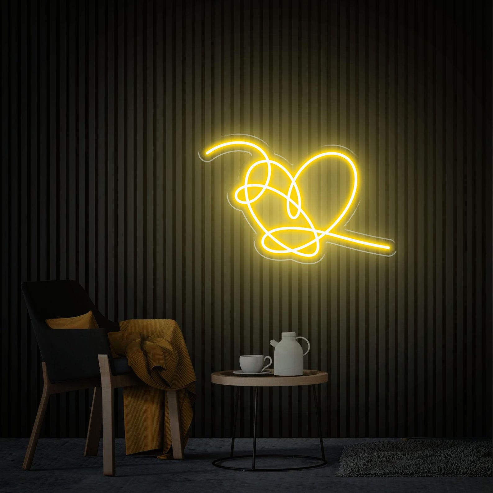 Love Yourself Neon Sign, Teen Kpop Gifts, Kpop Home Decor, Kpop Wall Art, Heart Neon Sign Above Bed Sign, Romantic Gift