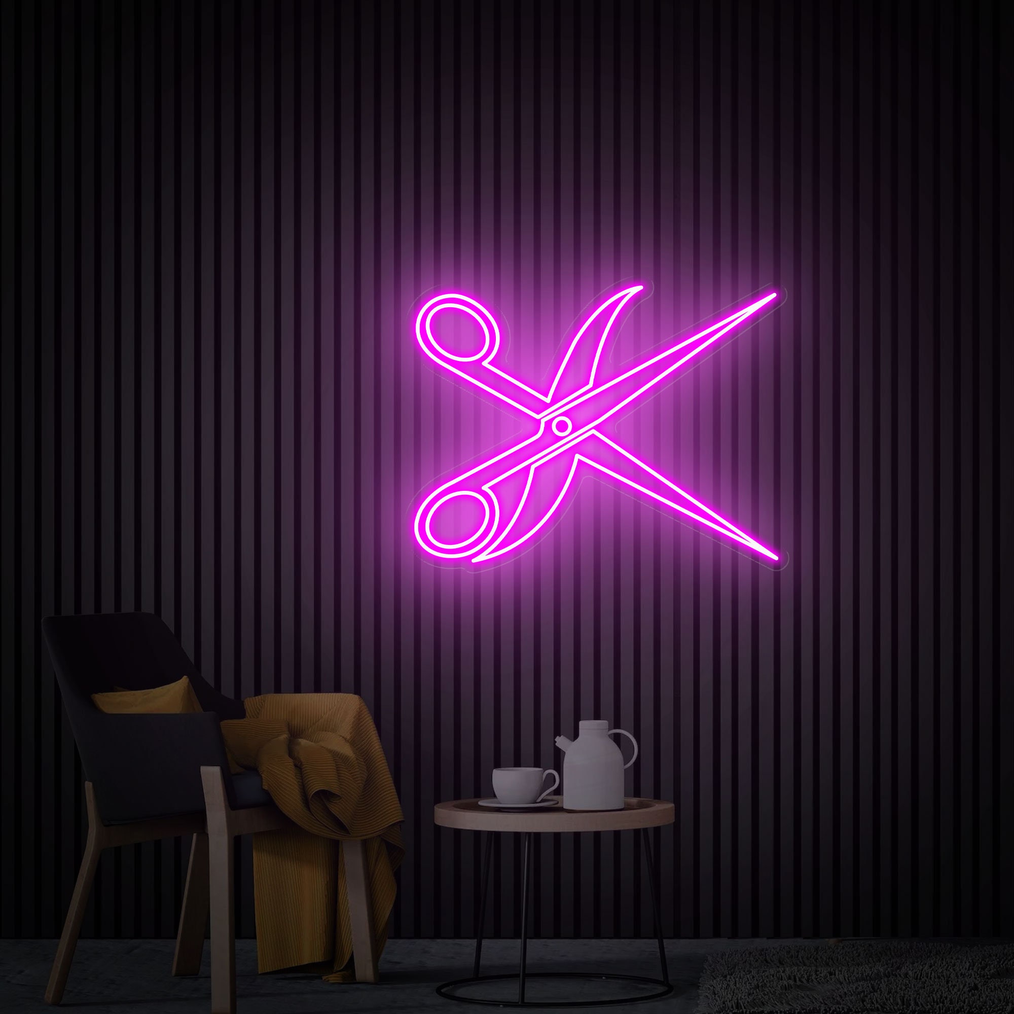 Scissors Neon Sign, Hair Salon Decor, Scissors Led Light Sign, Barber Shop Logo Sign, Custom Neon Sign for Business, Welcome Sign Neon Art