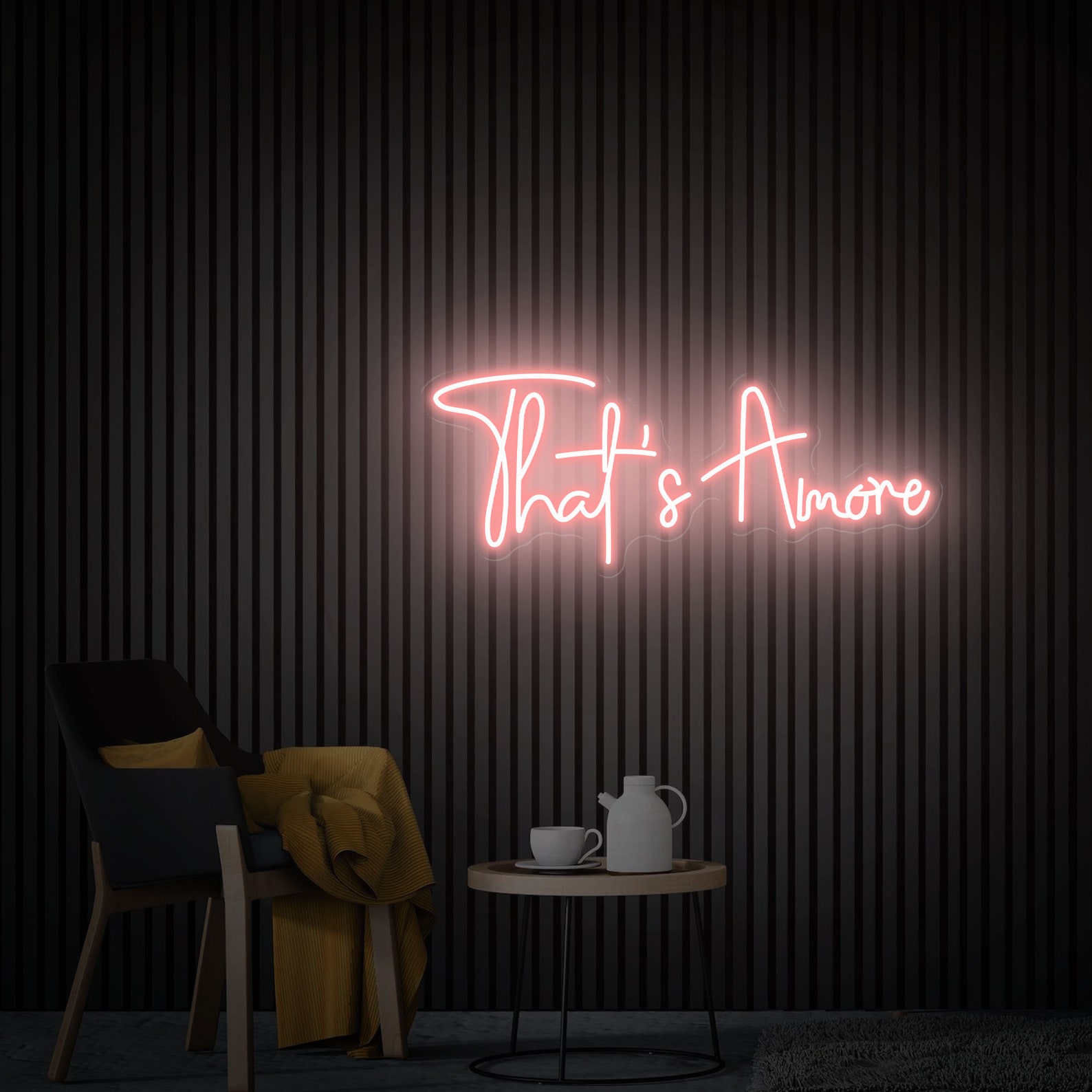 That's Amore Neon Sign, Wedding Wall Decor, Gift for Couple, Custom Wedding Neon Sign Led Light,Party Decor for Wedding, Engagement Wall Art