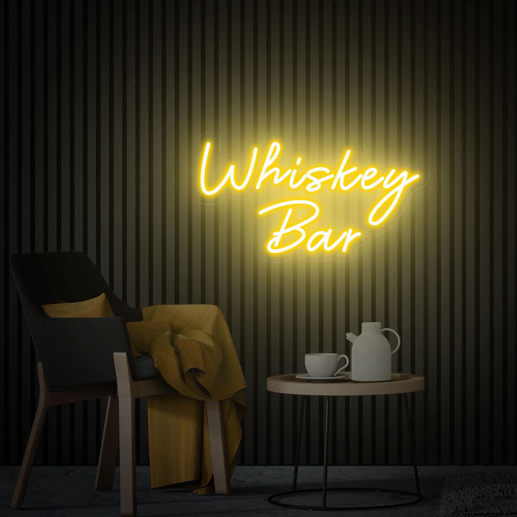 Whiskey Bar Neon Sign, Custom Whiskey Bar Led Neon Sign, Welcome Sign Bar Open Sign, Party Neon Sign Home Bar Decor, Christmas Gifts