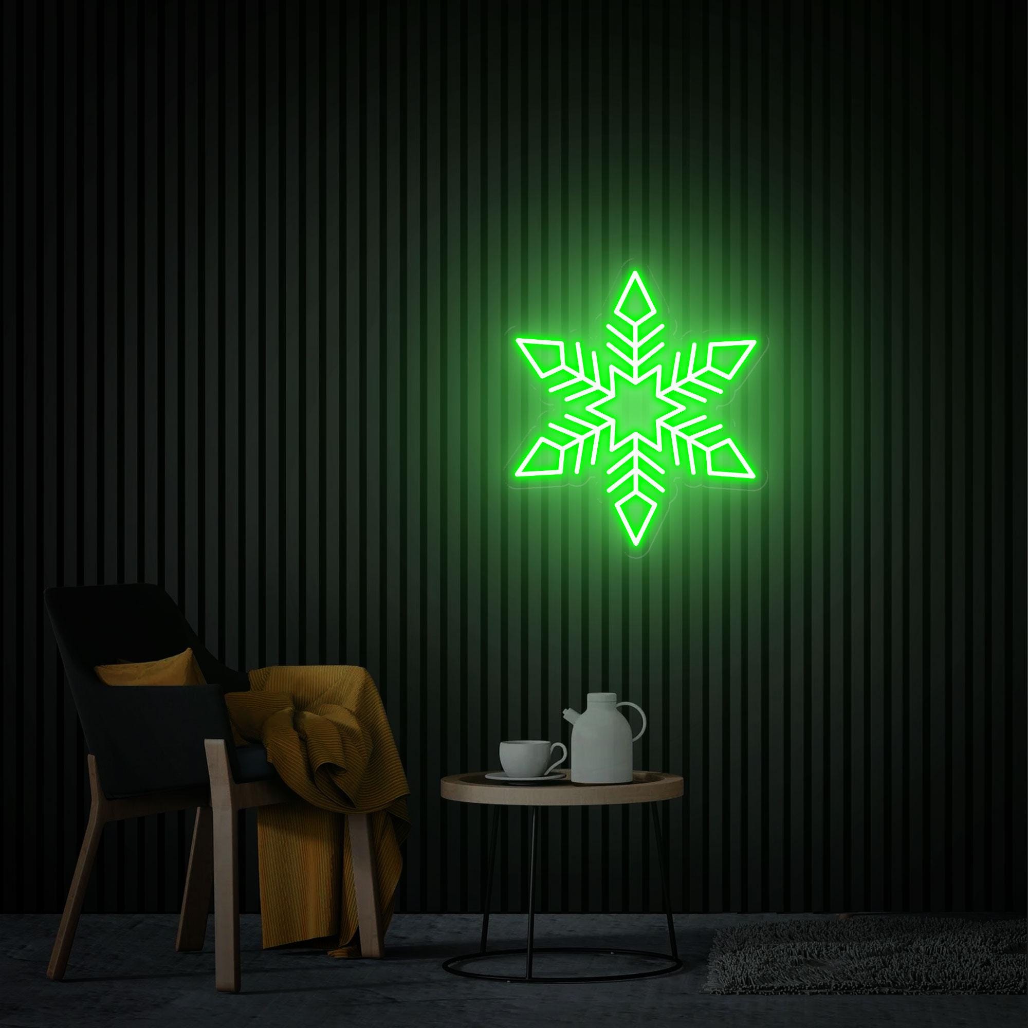 Snowflake Neon Sign Snowflake Neon Wall Art Christmas Led Light Sign Custom Neon Sign Christmas Party Decor Home Party Neon Bar Sign Gifts