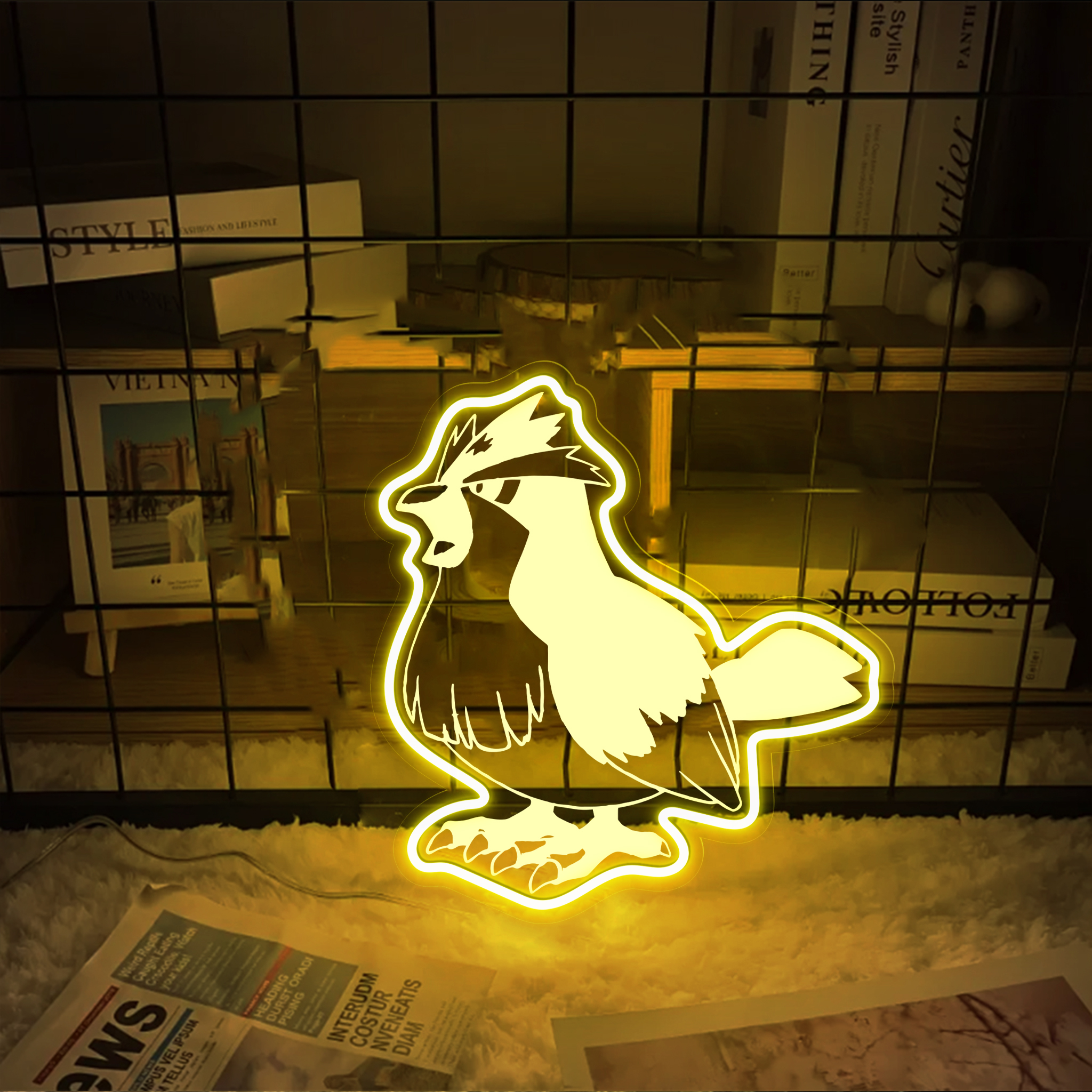 Pidgey Laser Signs Pokemon Wall Art