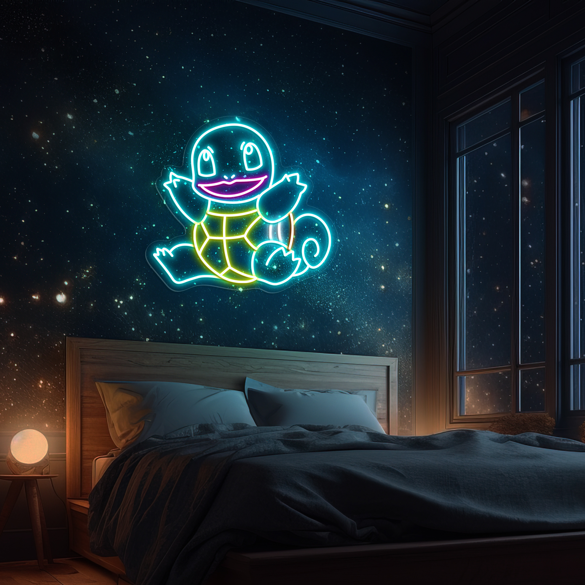 Squirtle Pokemon Neon Signs Pokemon Wall Art