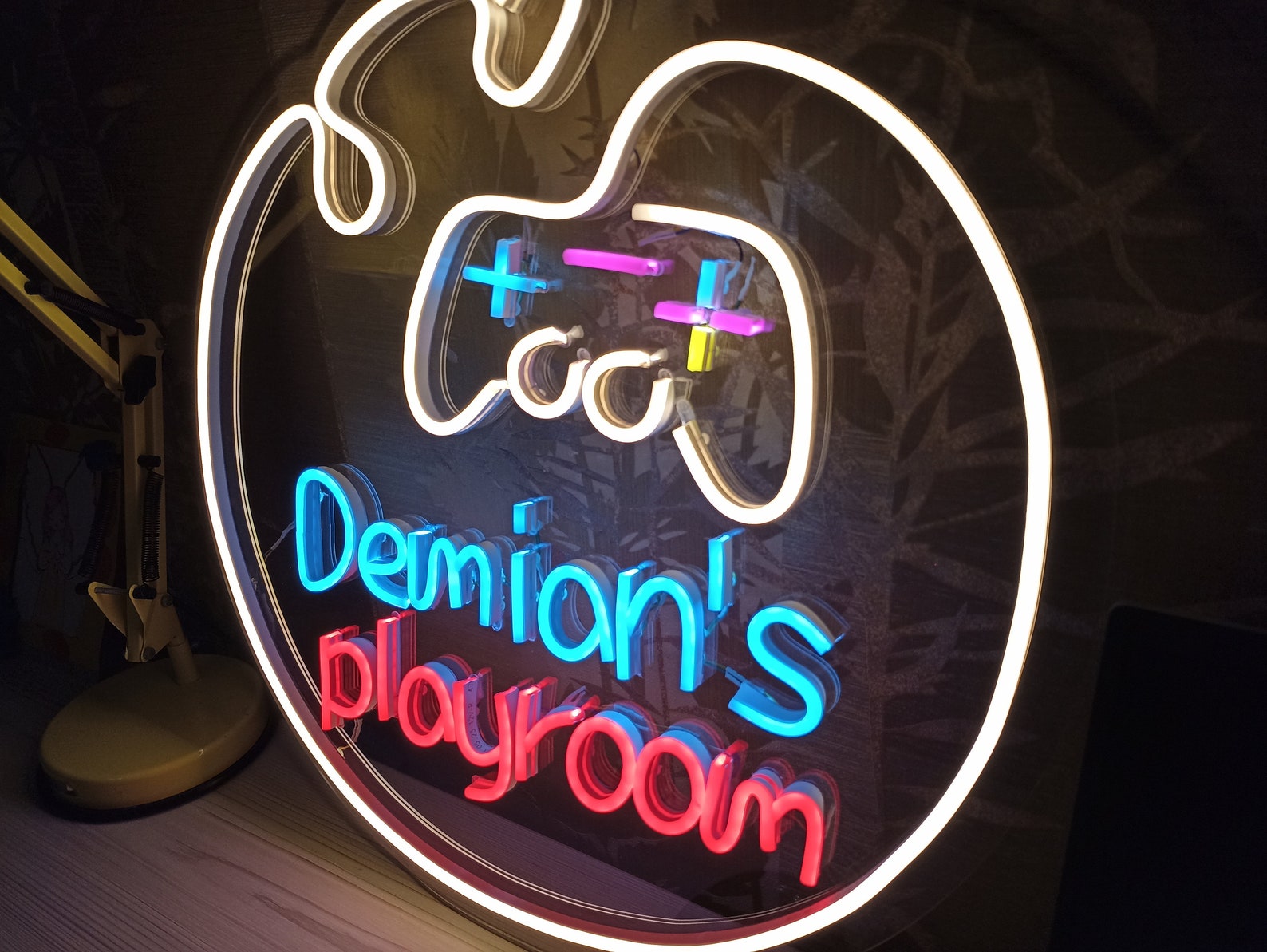 Neon Sign Game Room With Custom Name, Game Controller Neon Sign, Neon Controller Sign Gamepad Led Light, Gaming Controller Neon Sign