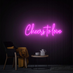 Cheers To Love Neon Sign Custom Wedding Sign Personalized Gift for Her, Home Bedroom Decor Led Light Sign Neon Party Decor Engagenment Sign