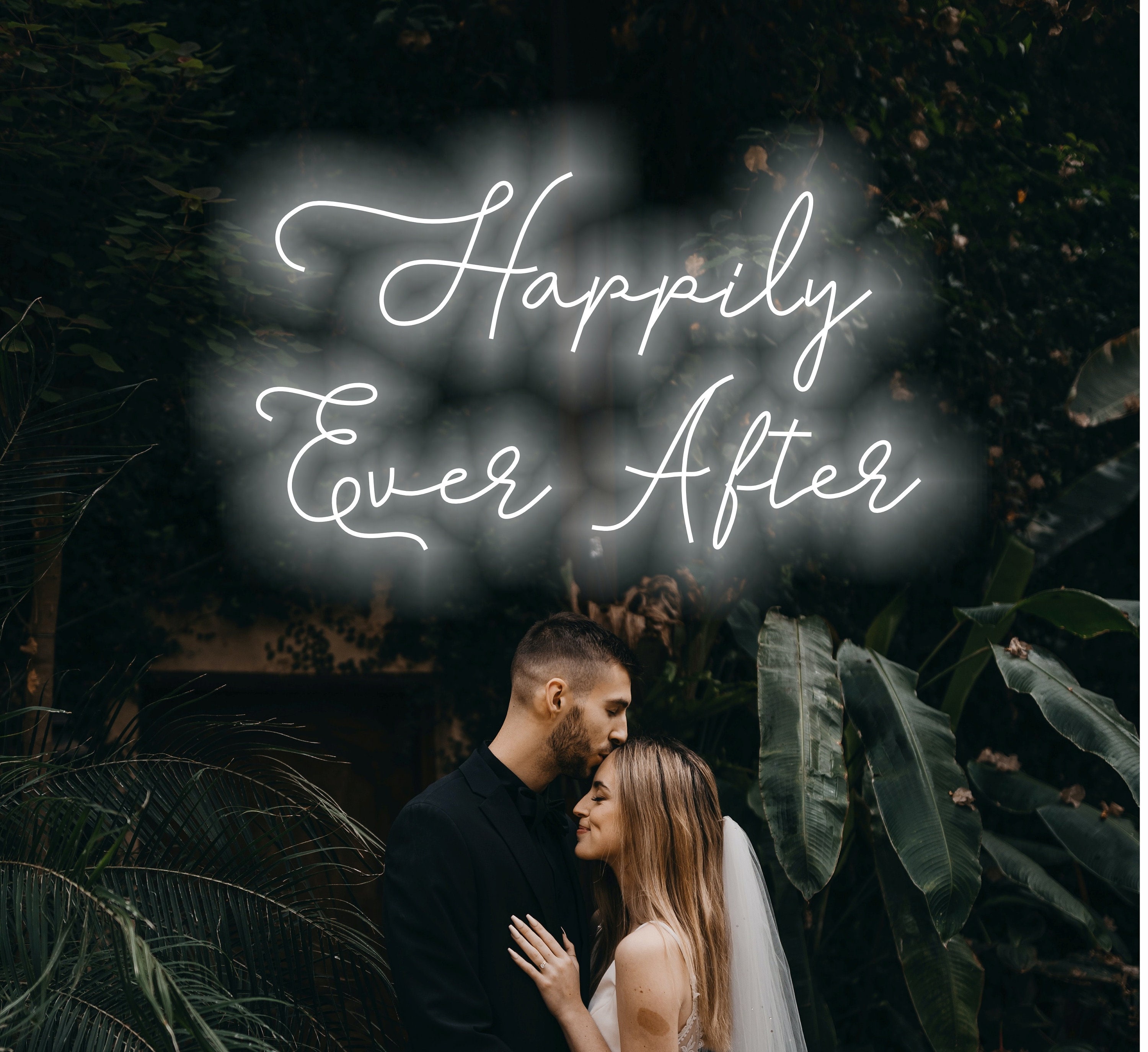 Happily Ever After Neon Sign, Wedding Neon Sign Happily Ever After X, Neon Sign For Wedding Decor, Romantic Neon Sign For Weddings