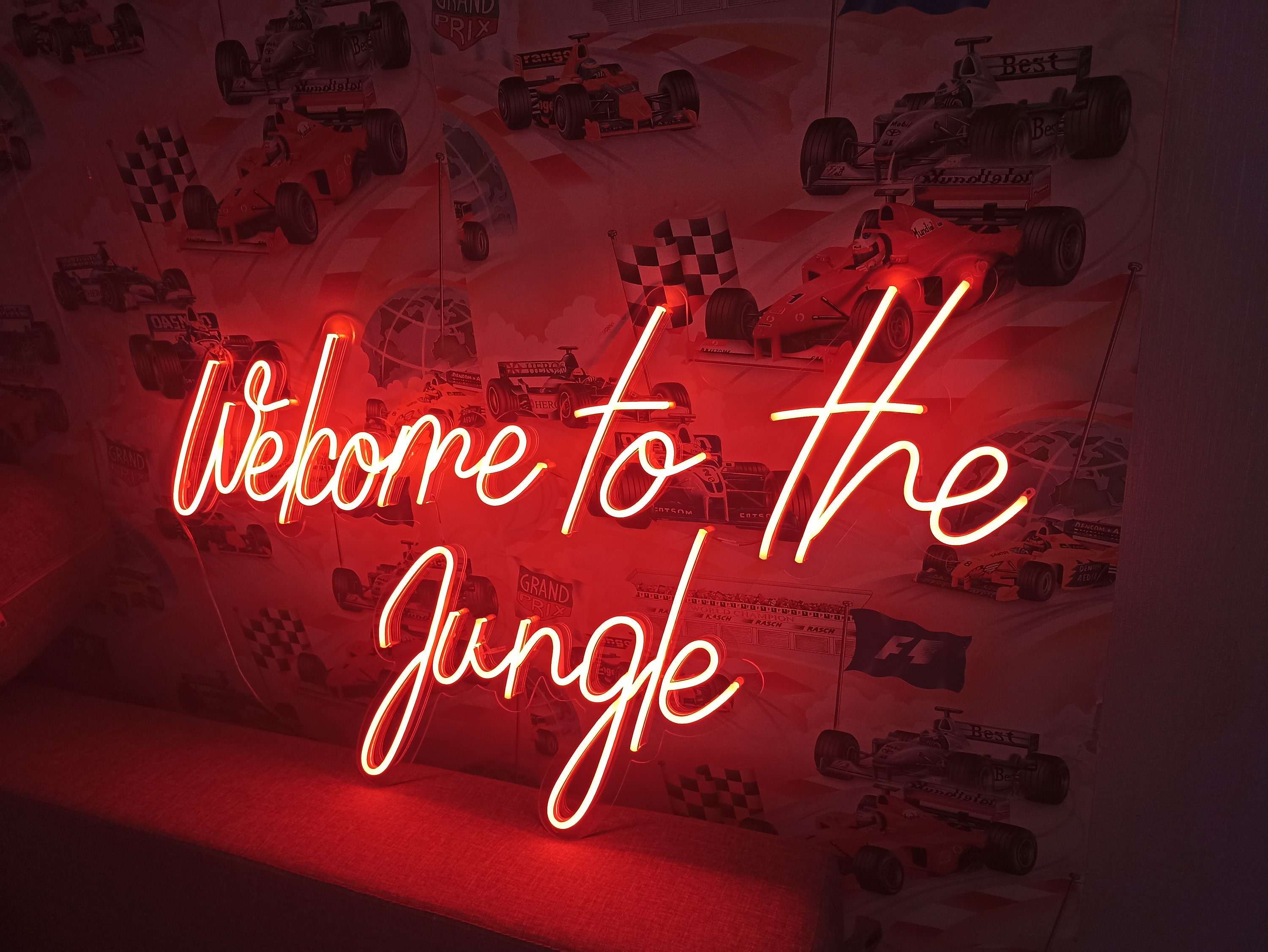 Welcome To The Jungle Neon Sign, Jungle Led Light, Welcome Neon Sign, Jungle Neon Sign, Flower Lover's Gift Neon Sign, Flower Shop Neon Sign