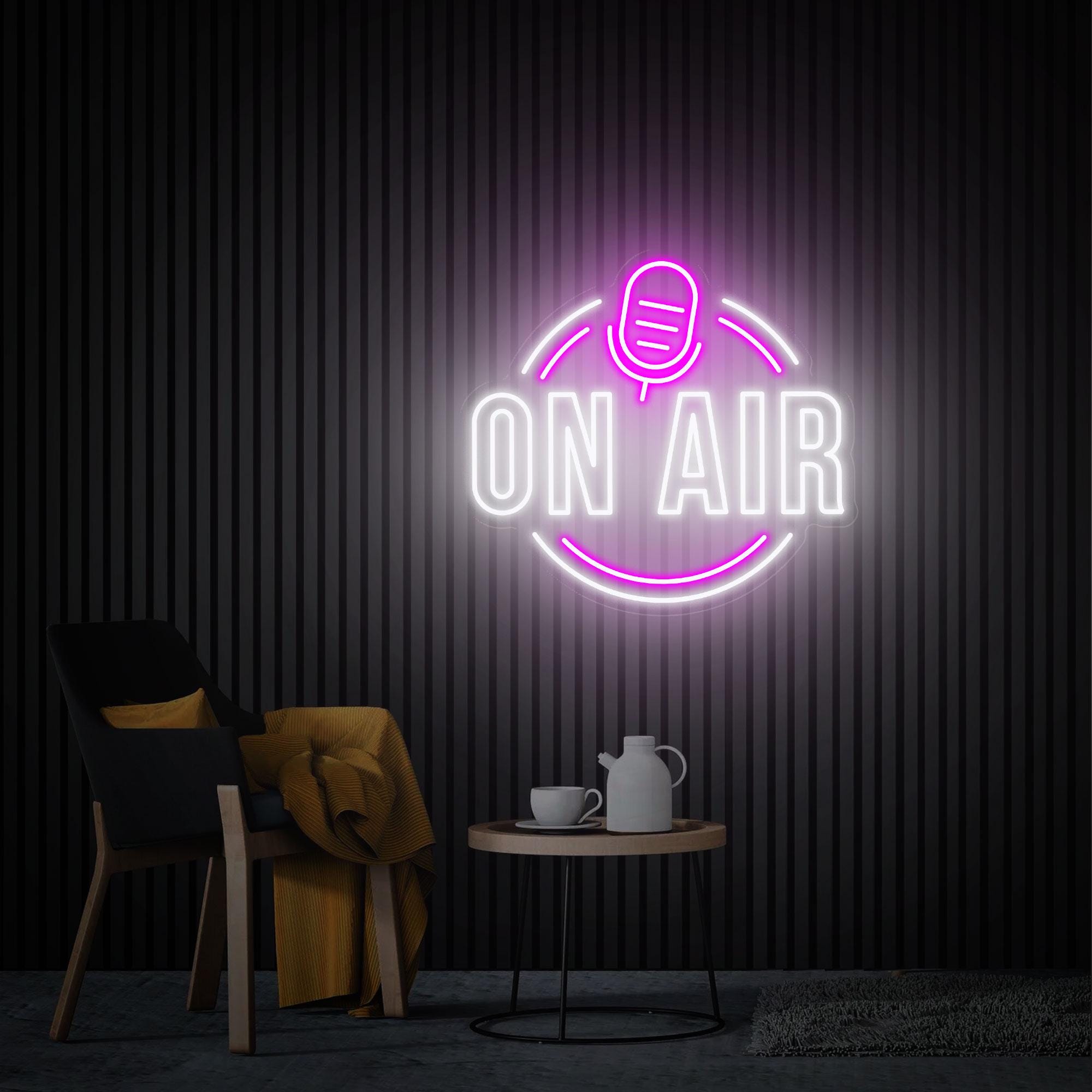 On Air Neon Sign, Custom Logo Neon Sign, Music Studio Decor Light Sign, Game Room Wall Decor Personalized Gifts Neon Sign For Clubs Neon