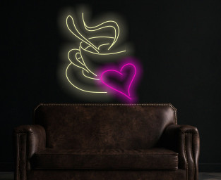Coffee Cup Neon Sign, Neon Coffee Cup Sign, Coffee Shop Neon Sign, Cafe Neon Sign, Coffee Lover Gift, Coffee Decor, Neon Kitchen Sign