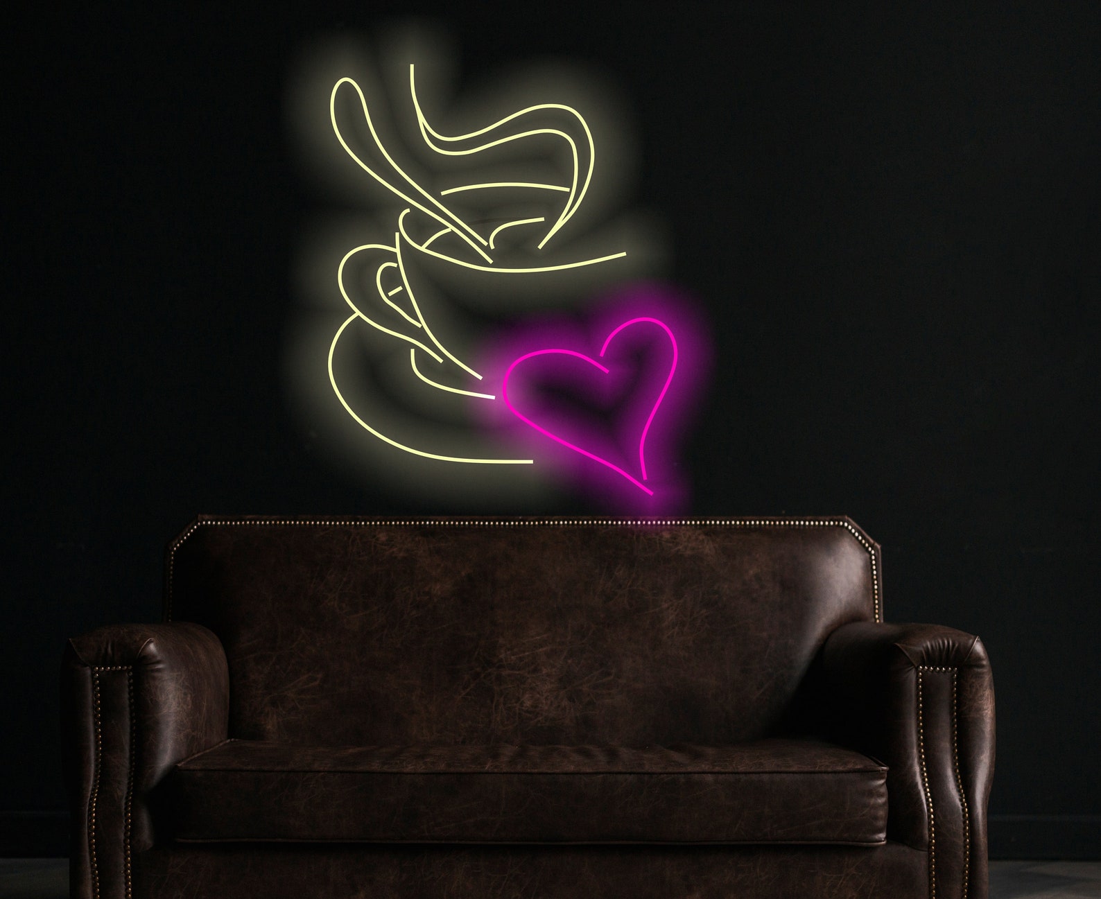 Coffee Cup Neon Sign, Neon Coffee Cup Sign, Coffee Shop Neon Sign, Cafe Neon Sign, Coffee Lover Gift, Coffee Decor, Neon Kitchen Sign