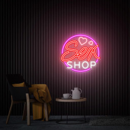 Sex Shop Neon Sign, LED Decor for Sexy Lingerie and Toys Store, Custom Business Logo Sign, Business Opening Gift, Sex Shop Wall Art