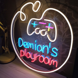 Neon Sign Game Room With Custom Name, Game Controller Neon Sign, Neon Controller Sign Gamepad Led Light, Gaming Controller Neon Sign
