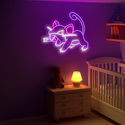 Rattata Neon Signs Pokemon Wall Art